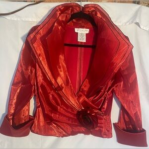 Jackie Jon Red Evening Blouse - Perfect for upcoming Christmas Parties!